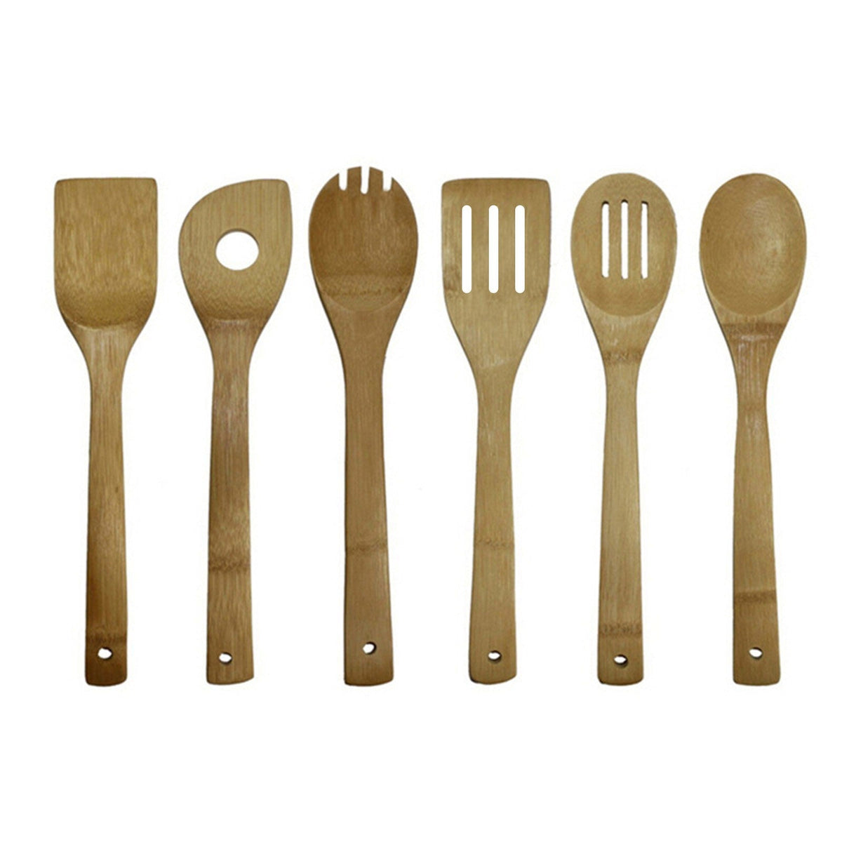 7 Piece Bamboo Cooking Utensil Set Cooking Spoons And Spatulas Kitchen Tools For Nonstick Pan And Cookware Cooking Tools