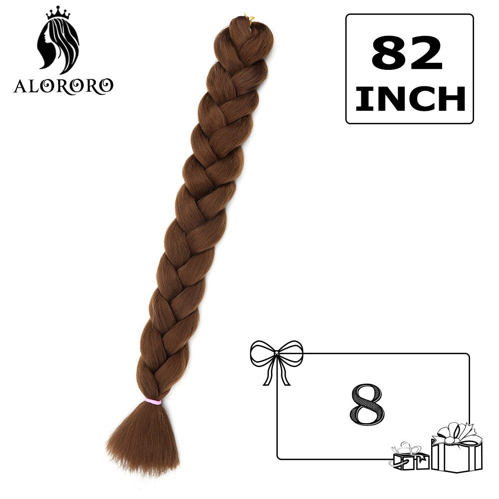 Alororo Synthetic Jumbo Braid Hair 82 Inch African Fake Hair High Temperature Fiber Puple Red Braiding Hair Extensions for Women