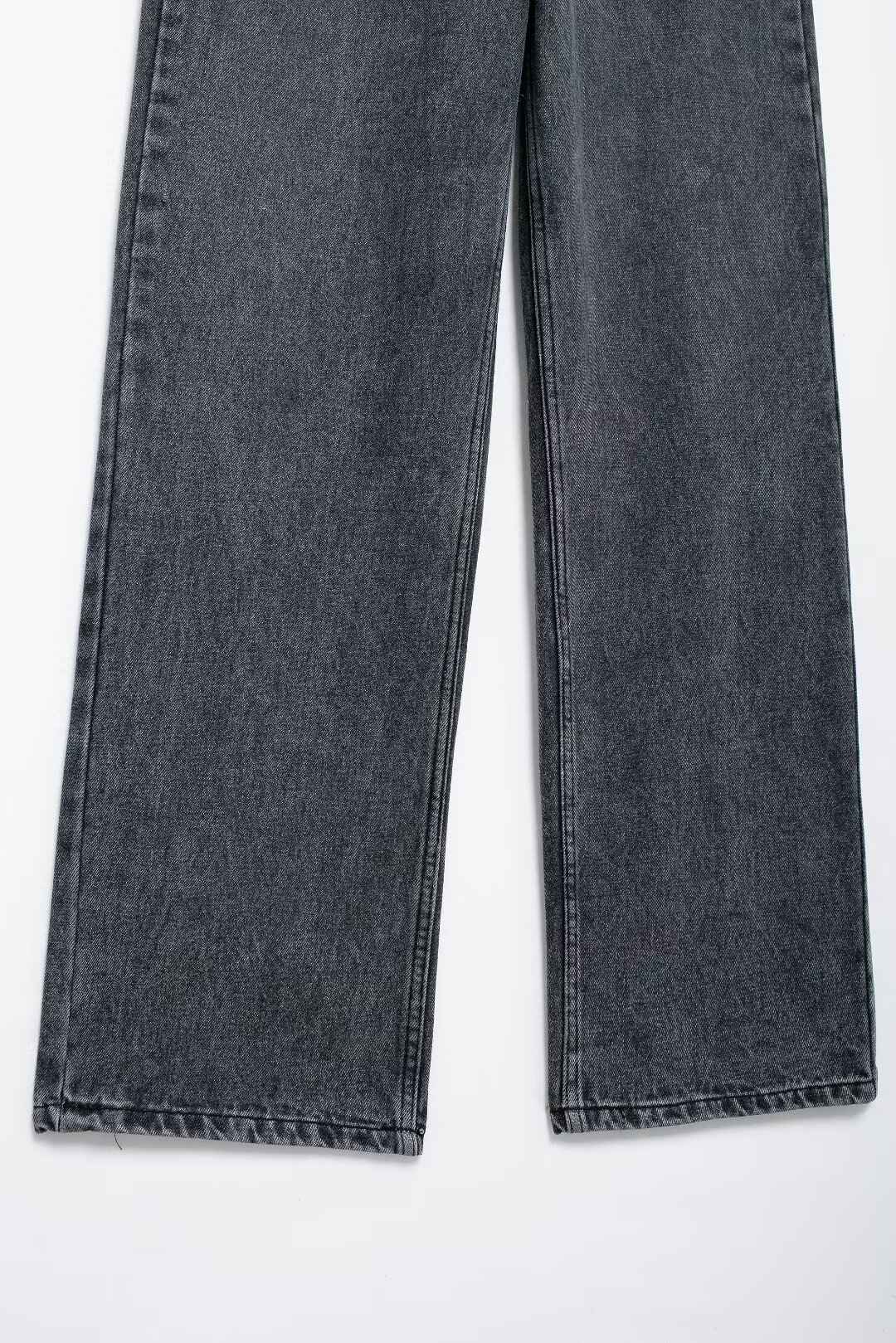 HH 2024 Women's Street Fashion Denim Blue Jeans Distressed Patchwork High Waist Zipper Fly Ripped Retro Long Pants