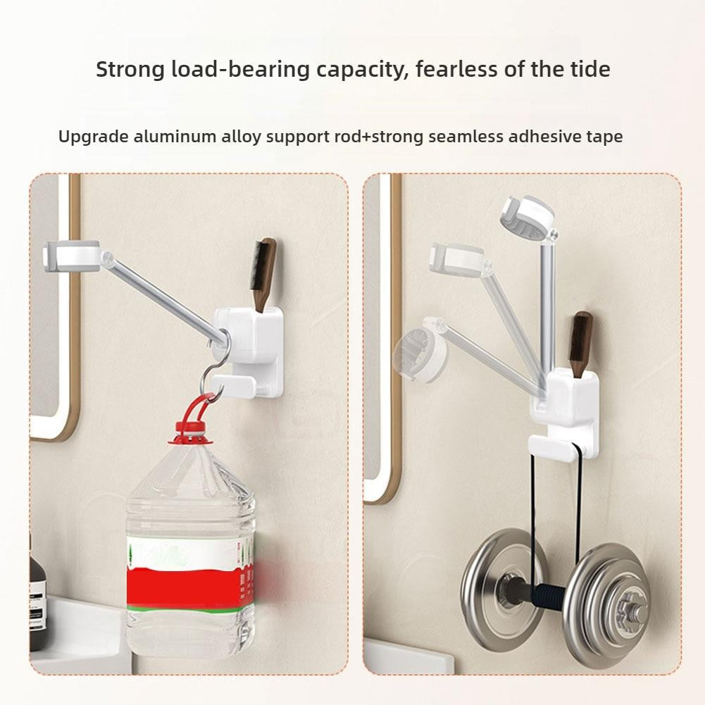 Angle Adjustable Hair Dryer Holder Non-Drilling Wall-Mounted Hair Dryer Stand For Bathroom Free-hand Lazy Storage Rack Shelf