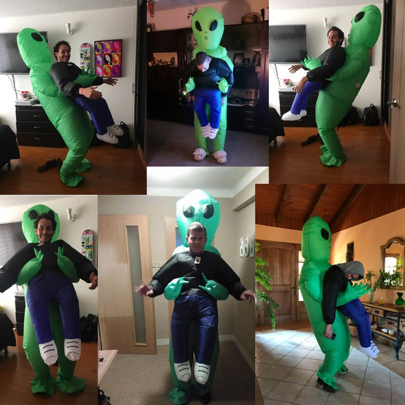 ET Alien inflatable suit Alien Monster Inflatable Costume Scary Green Alien Cosplay Costume For Adult Party Festival Stage
