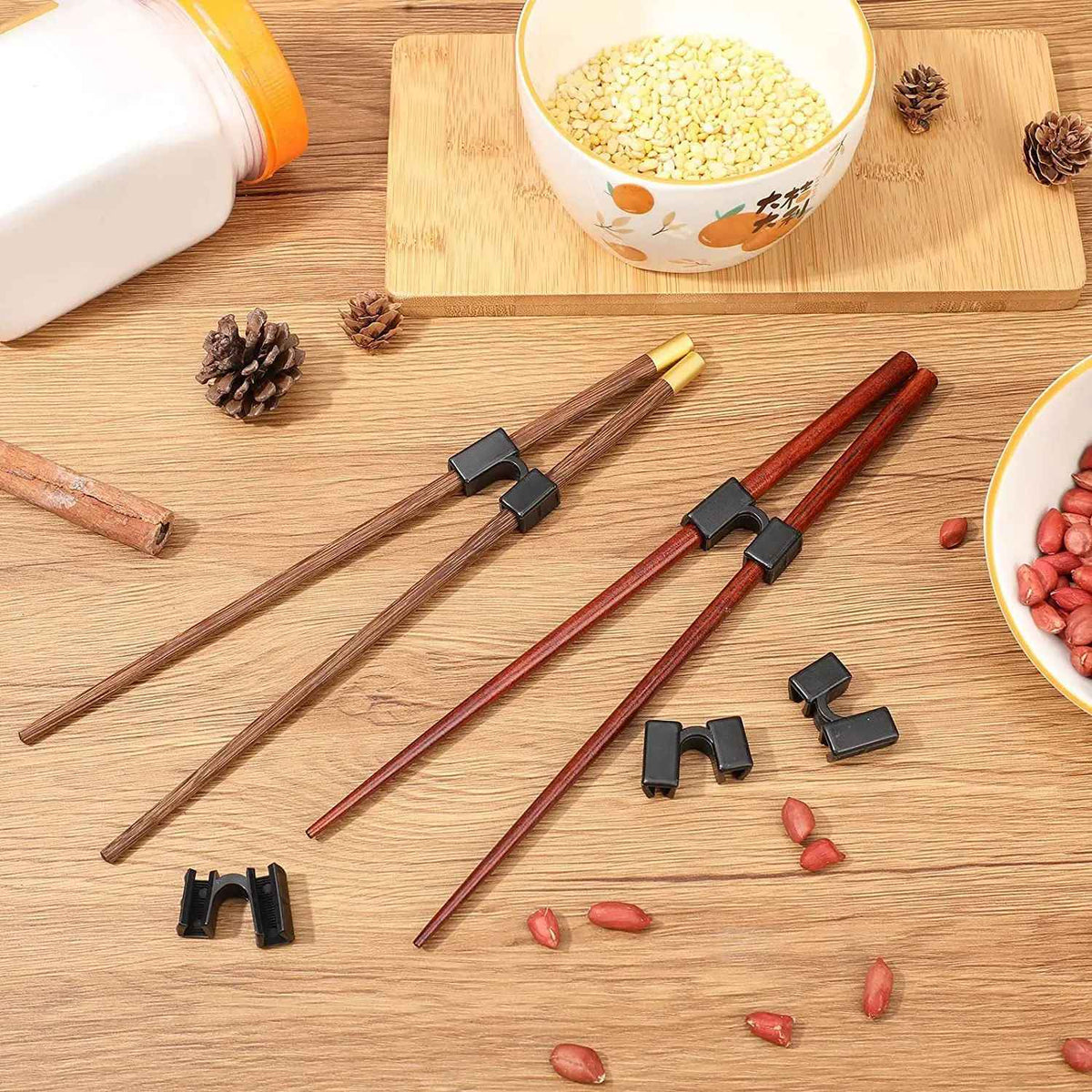 5/6PCS Reusable Chopsticks Trainers Non-Slippery Reusable and Replaceable Asian Helper for Kids Adults Beginner Each Age Learner
