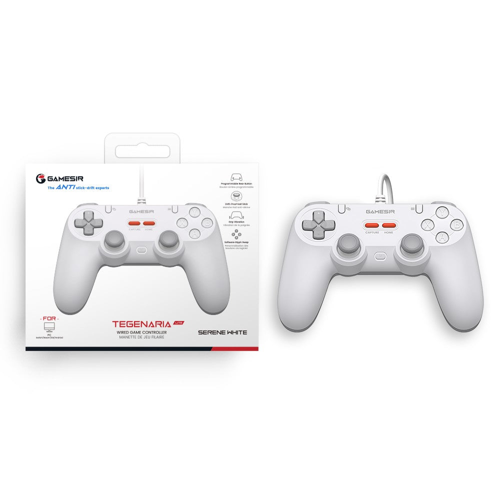 GameSir Tegenaria Lite Wired Controller Gamepad 1000Hz Hall Effect Joysticks Gamepad, Compatible with Switch 2/PC/Android/iOS