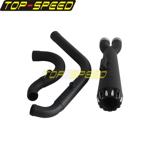 For Harley Softail Low Rider Standard Fat Bob Slim Deluxe Street Bob 2018+ Motorcycle 2-in-1 Exhaust System Exhause Muffler Pipe