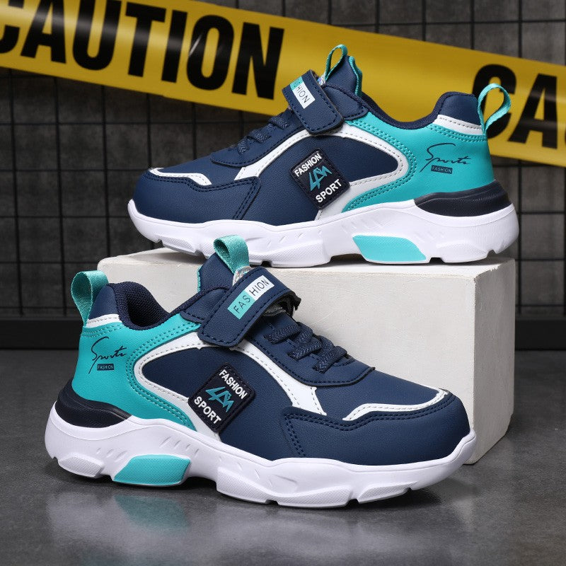 New Children's Leather Casual Shoes For Boy Girls Sneakers Breathable Kids School Walking Non-slip Sport Running Shoes Outdoor