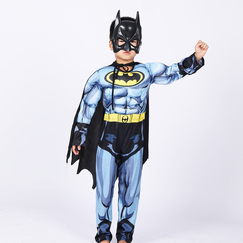 Halloween Children Boys Bat Cosplay Costume Batboy Fancy Black Superhero Cosplay Kids Costume Outfits Comic Masquerade Evening