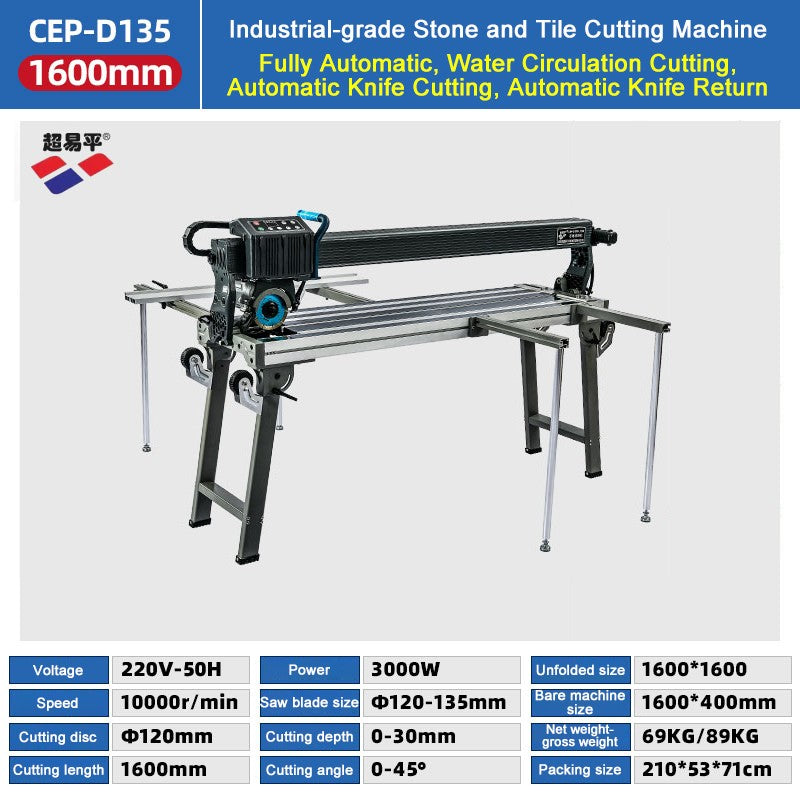 High Quality Fully Automatic Tile Cutting Machine High Power Chamfering Machine Tile Processing Rock Slab Marble Material