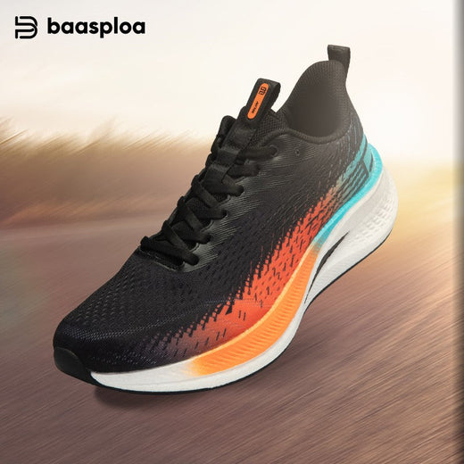 Baasploa Men Jogging Sports Shoes Carbon Plate Professional Cushioning Sneakers Male Outdoor Breathable Non Slip Running Shoes