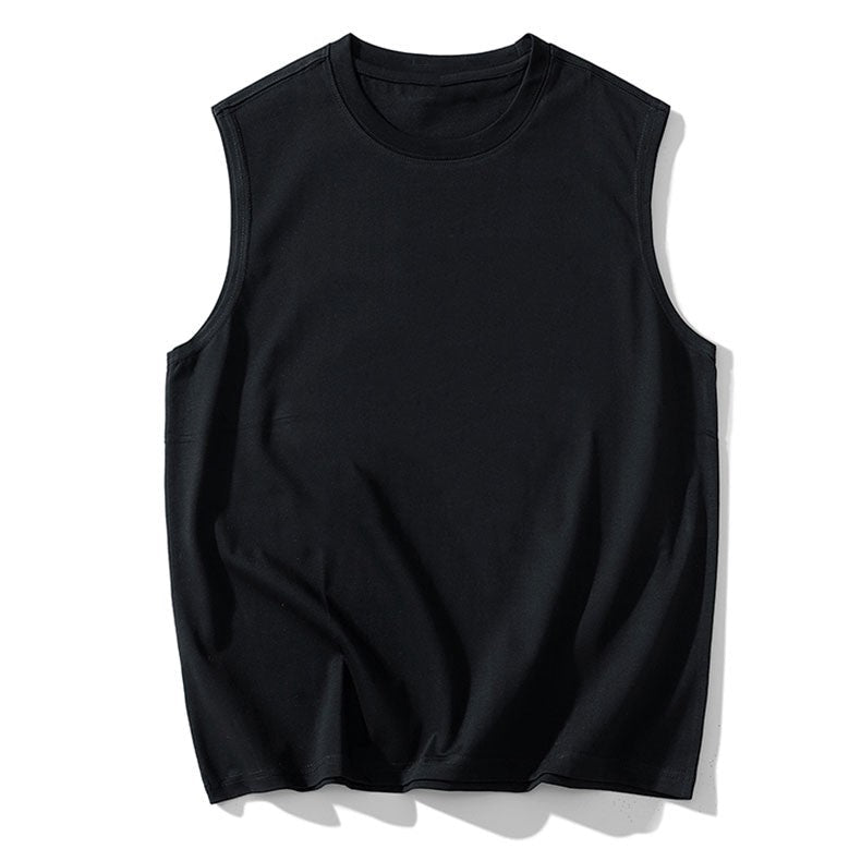 Men's Plus Size Vest Shirt 110-200KG Gym Workout Tummy Control Compression Tank Top Black Print Sleeveless Tee Fat Male Clothing