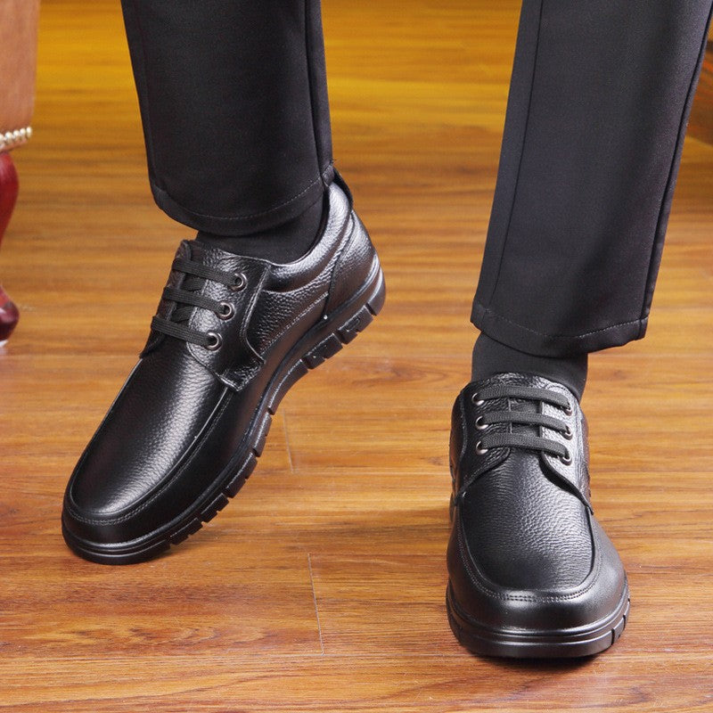 Hot Sale Men Genuine Leather Casual Shoes Soft Sole Walking Shoes Luxury Brand Middle-aged Old Man Dad Lightweight Loafers Shoes