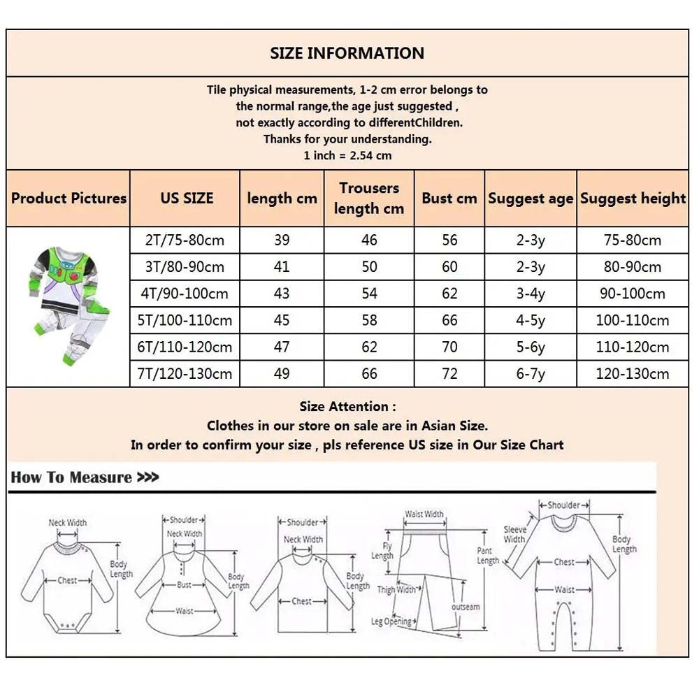 Disney Kids Toy Story Woody Buzz Lightyear Pajamas Sets Baby Girls and Boys Clothes Pijamas Cartoon sleepwear Home Wear Pyjamas