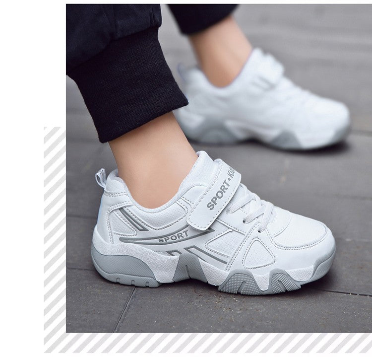 White Breathable Children Walking Shoes Summer Mesh Casual Sneaker for Kids Boys Outdoor Sport Tennis Anti-Slip