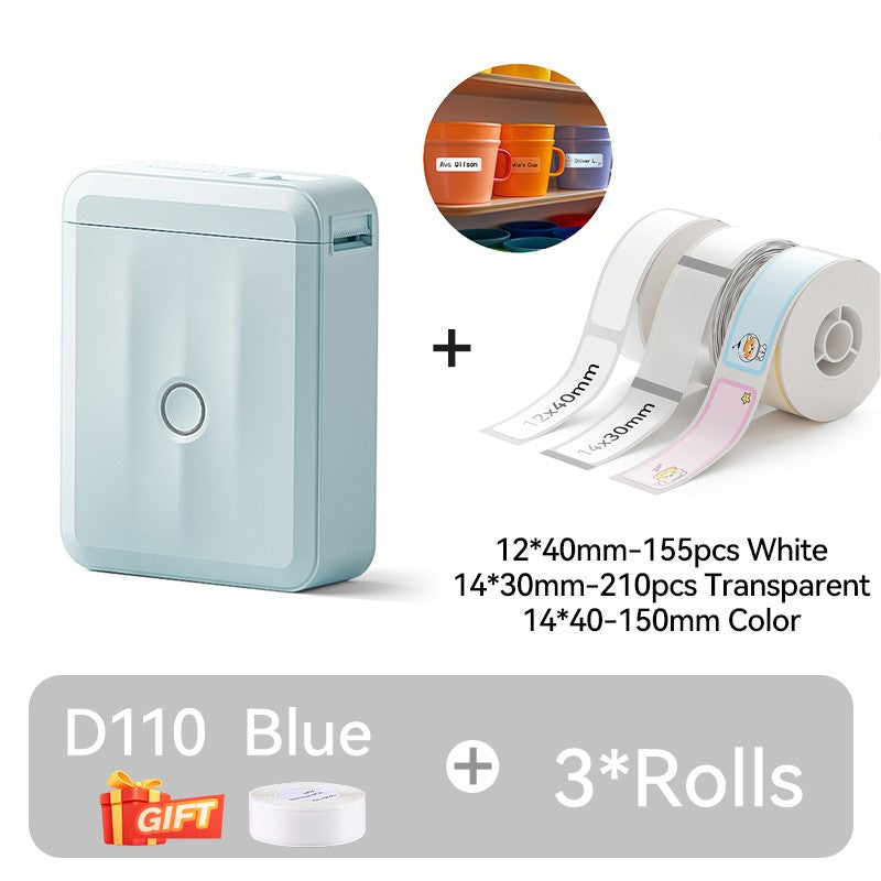 NIIMBOT D110 Upgraded Version Thermal Label Printer Mini Portable Smart Label Maker With Tape for Office Home Kitchen School