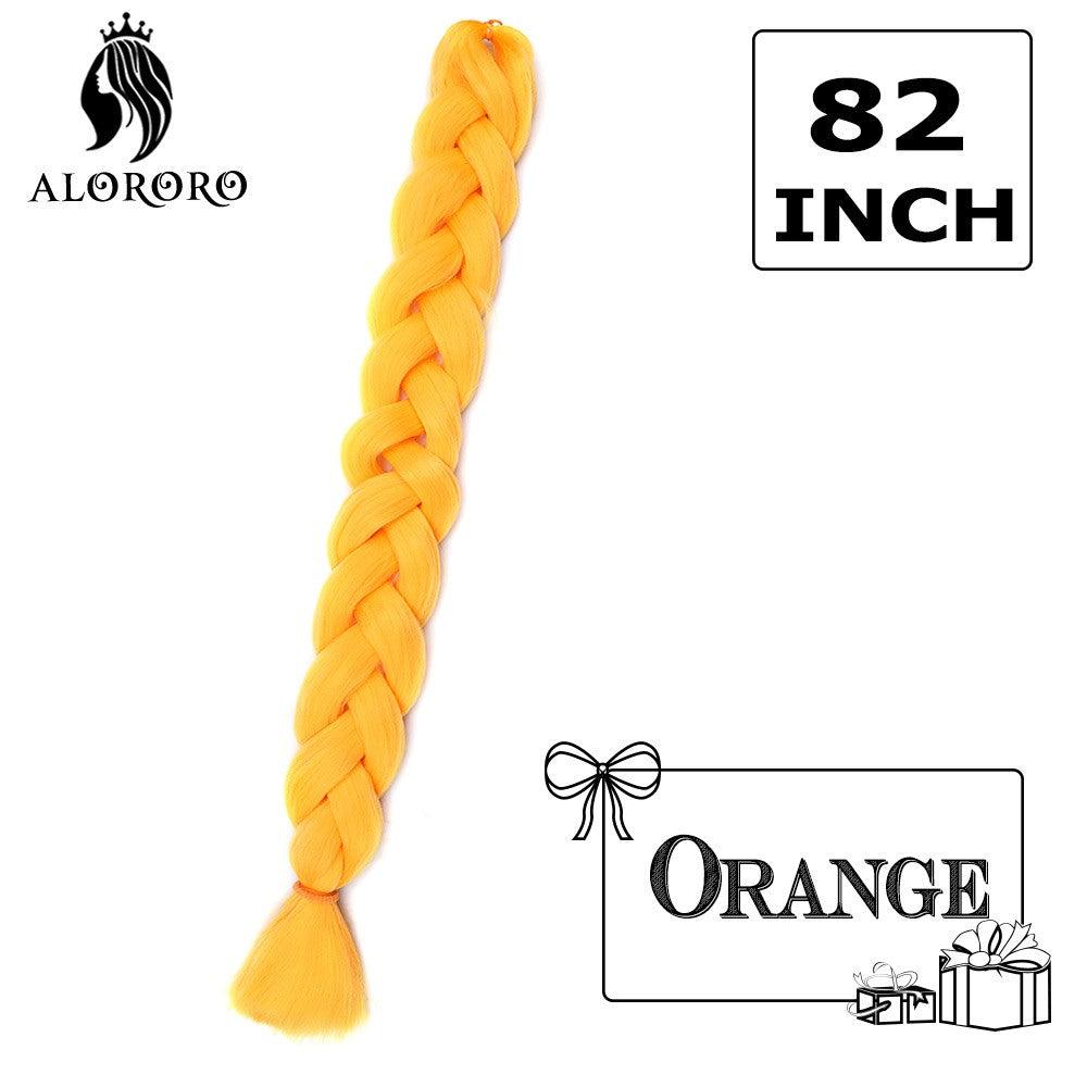 Alororo Synthetic Jumbo Braid Hair 82 Inch African Fake Hair High Temperature Fiber Puple Red Braiding Hair Extensions for Women
