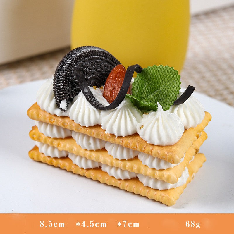 1PC Artificial Kitchen Cakes Dessert Fake Food Decoration Photography Food Simulation Cake Model Tea Table Decoration FCYY-002