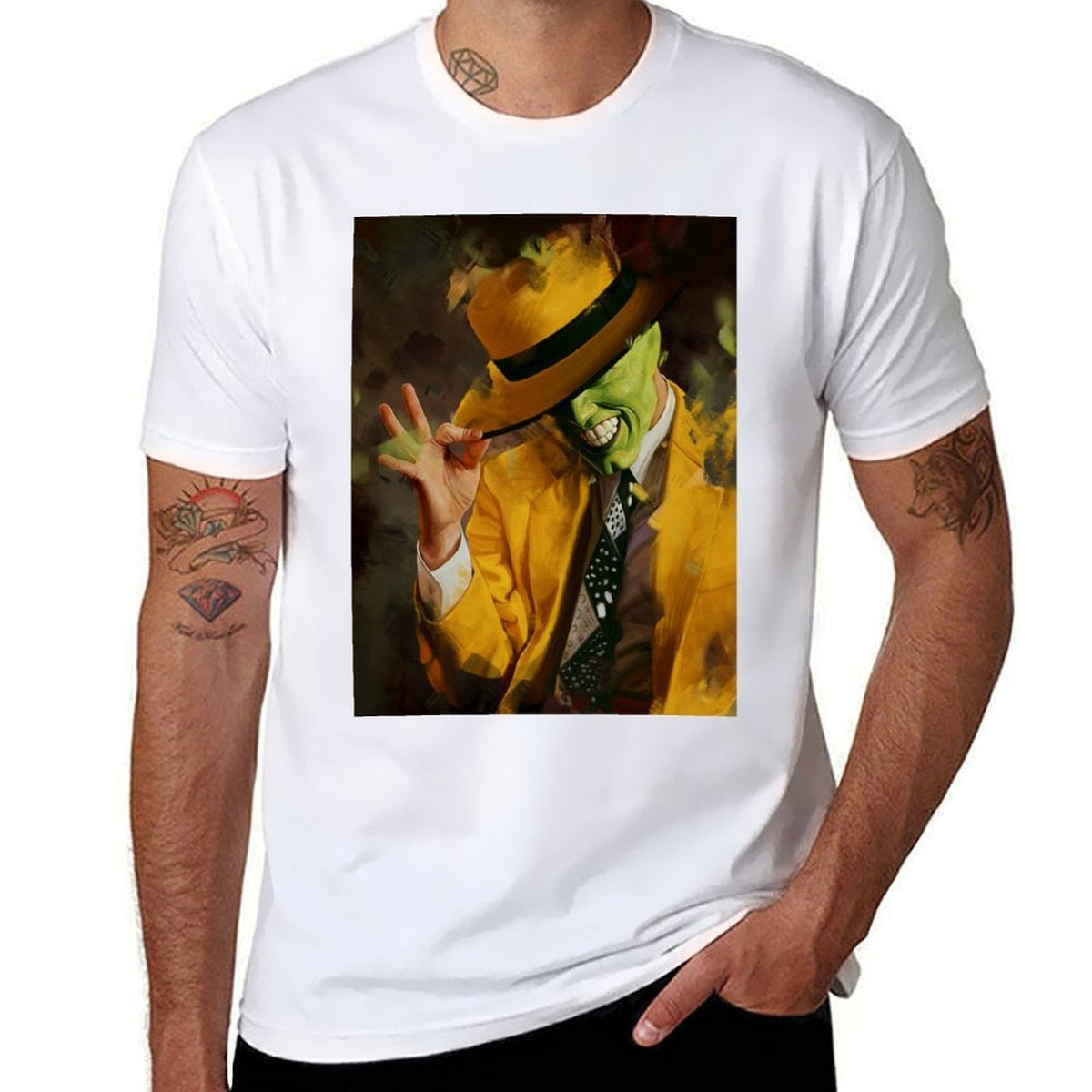 The Mask T-Shirt t shirt man plain man t shirts cotton T-Shirt