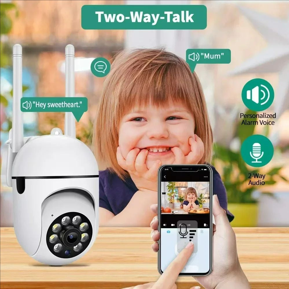 3MP Wifi IP Outdoor Wireless Security Surveillance PTZ Camera 4X Zoom Cameras AI Human Tracking Two-way Audio HD Night Color Cam