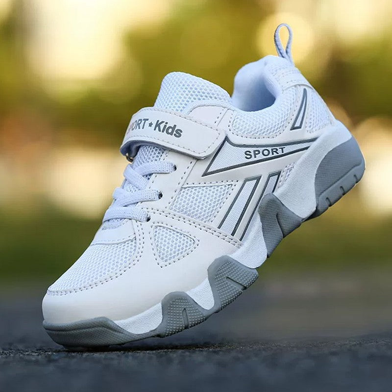 White Breathable Children Walking Shoes Summer Mesh Casual Sneaker for Kids Boys Outdoor Sport Tennis Anti-Slip