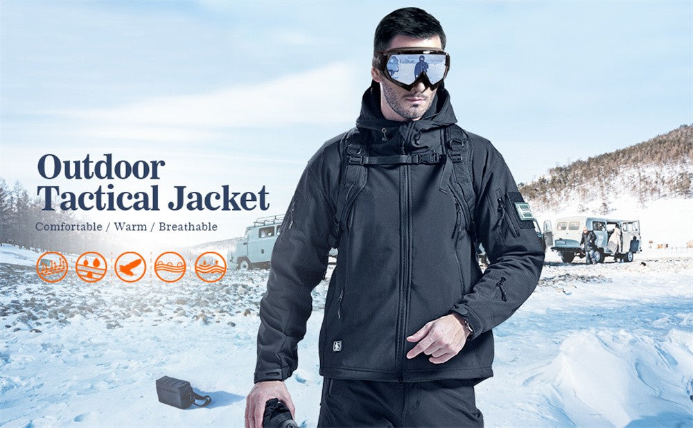 Men's Outdoor Flight Military Aviation Airbus Helicopter Pilots Aircraft SoftShell Tactical Shark Skin Fleece Warm Coats Jackets