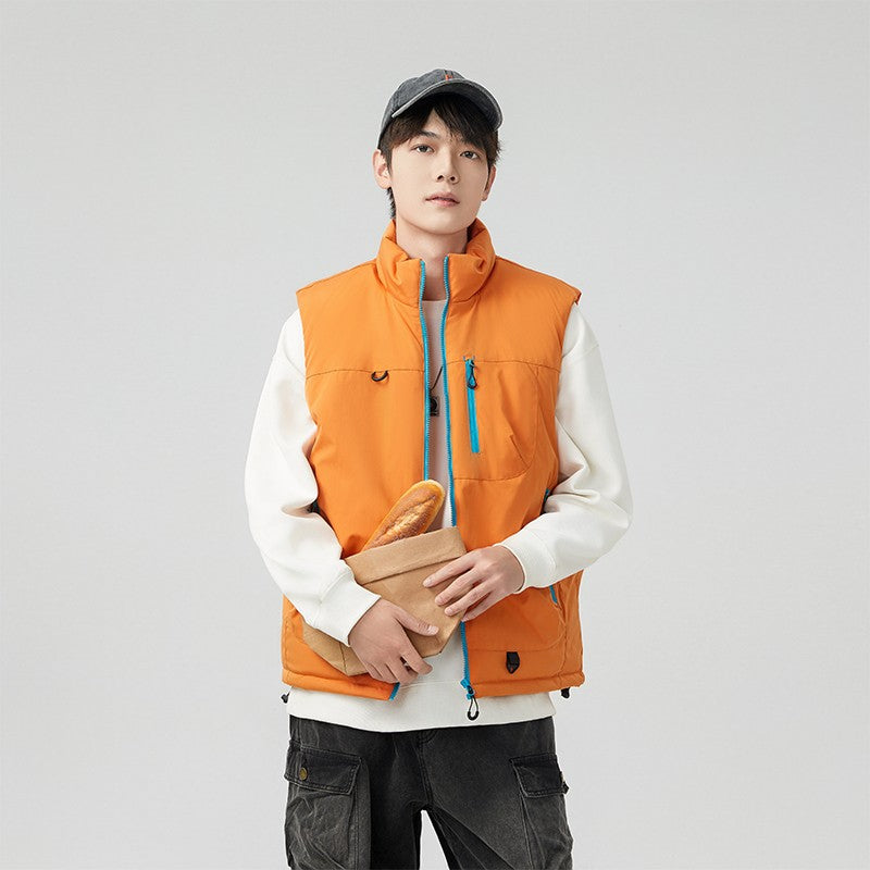 Couple Outdoor Fishing Casual Windproof Breathable Warm Vest Soft and Comfortable Winter Cold Proof Breathable Cotton Clothing