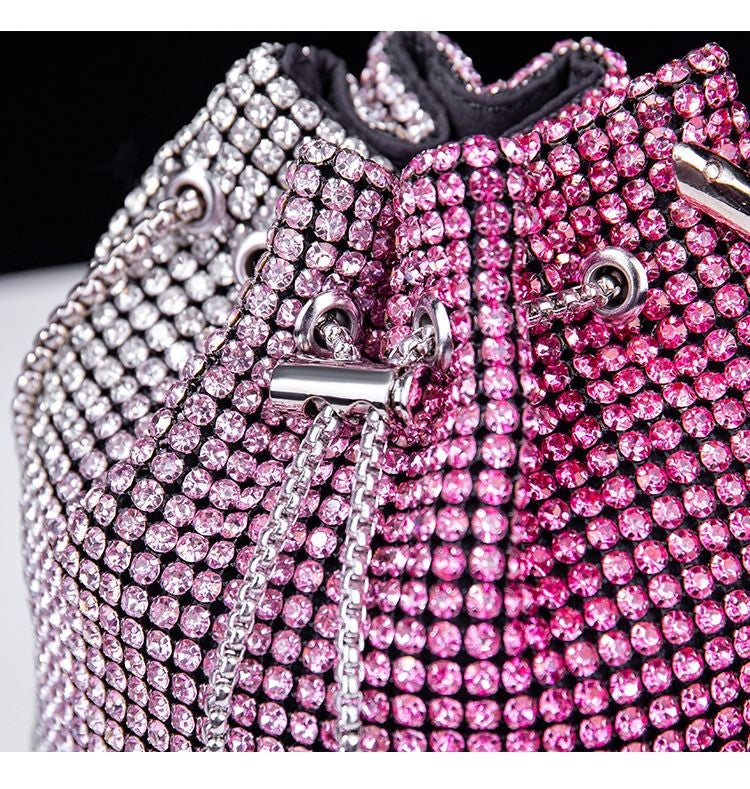 Women's bag 2024 a w bucket bags Women's inlaid diamond bag Fashion dinner women luxury single shoulder designer handbags