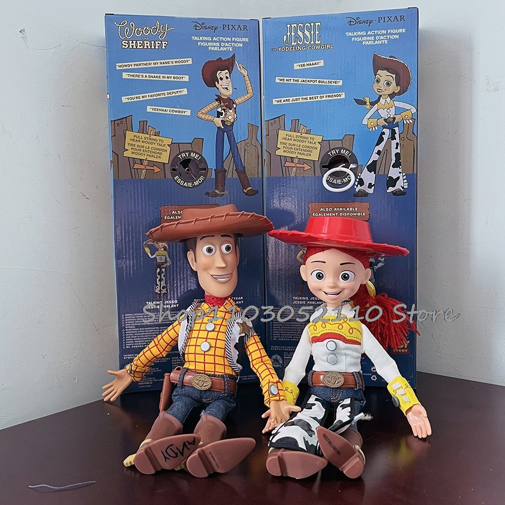 Toy Story 4 Talking Woody Jessie Action Figure Sing Soft Cute Anime Figure Decoration Birthday Model Gift Toys