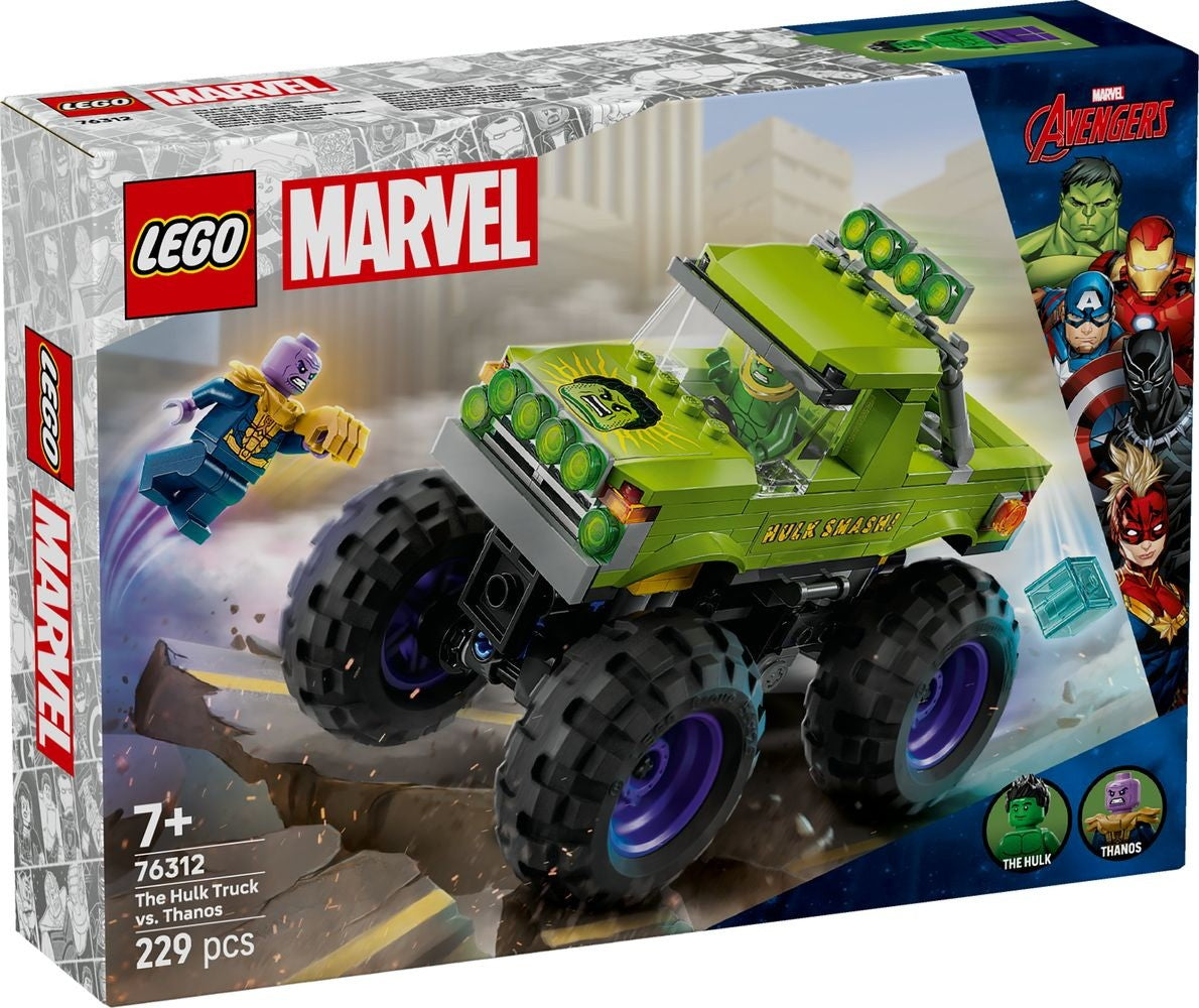 LEGO, Marvel, 76312, Hulk off-road vehicle battle, Thanos, children's building block toy gift