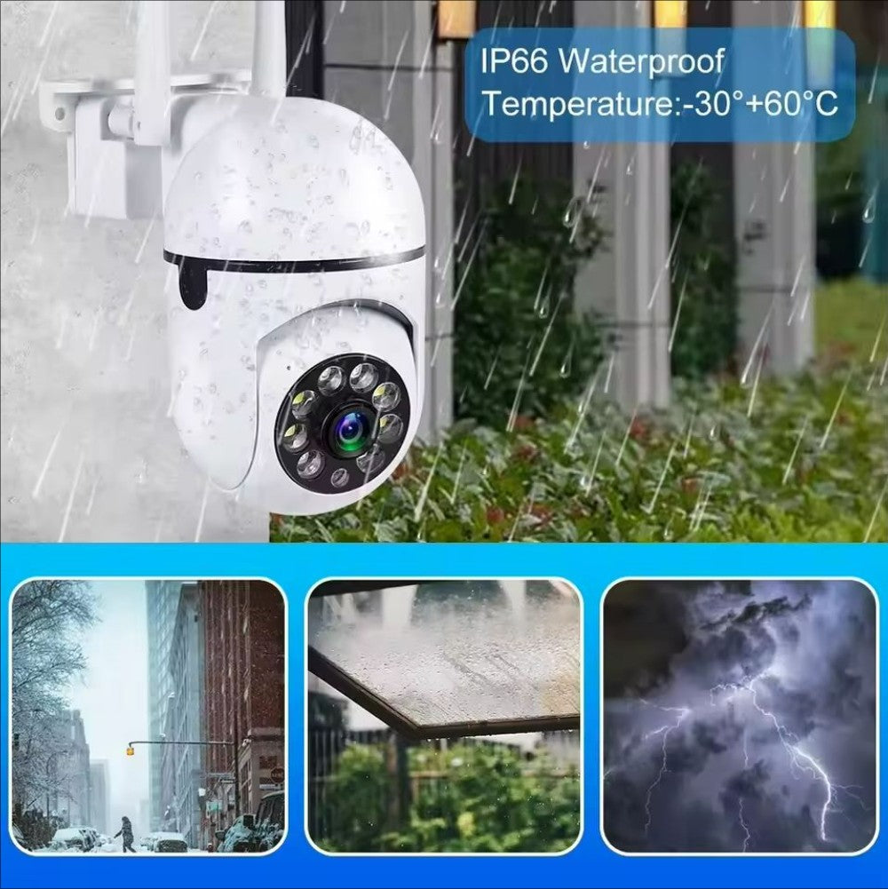 3MP Wifi IP Outdoor Wireless Security Surveillance PTZ Camera 4X Zoom Cameras AI Human Tracking Two-way Audio HD Night Color Cam
