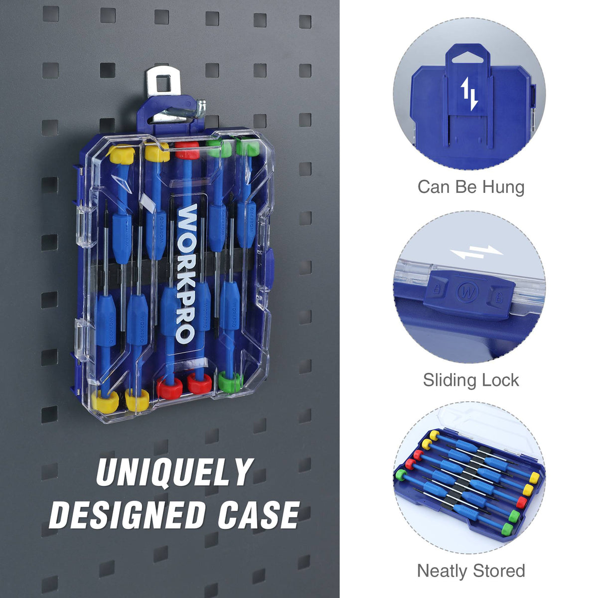 WORKPRO 10-Piece Precision Screwdriver Set with Case, Phillips, Slotted, Torx Star, Magnetic Screwdriver Repair Tool Kit