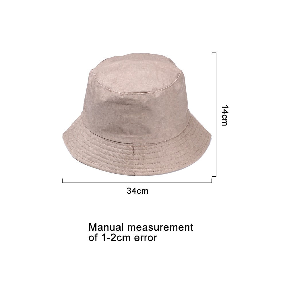 Cotton Summer Foldable Bucket Hat Unisex Women Outdoor Sunscreen Hat Pure Color Fishing Hunting Cap Men Basin Chapeau Beach Cap