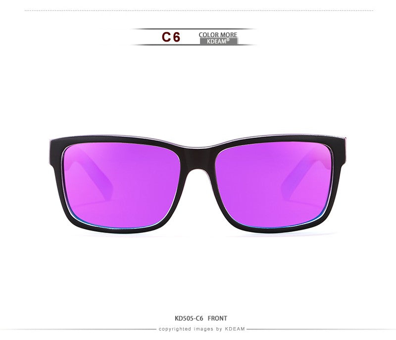 KDEAM Revamp Of Sport Men Sunglasses Polarized Shockingly Colors Sun Glasses Outdoor Driving Photochromic Sunglass With Box