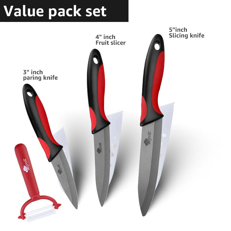 Kitchen Chef Knife Rustproof Fruit Paring Knife Ceramic Knife Household Utility Vegetable Slicing Knives Sharp Black Blades Cook