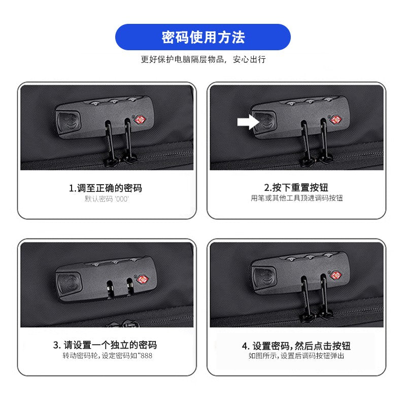 New Men's Backpack Vacuum Compression Backpack Multifunctional Computer Bag Large Capacity Expandable Travel Bag