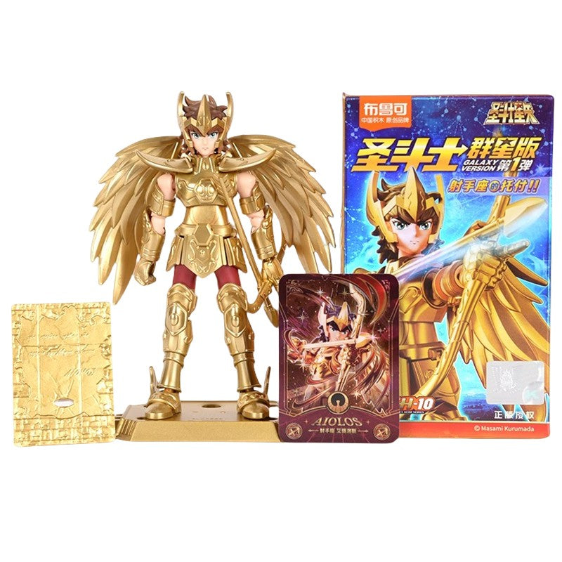 Blokees Gold Saint Action Figure Galaxy Version 02 Libra Dohko Sagittarius Saint Seiya Assembling Toys Children Birthday Gift