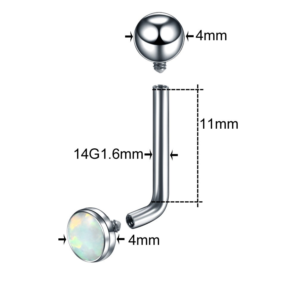 1PC Titanium Christina Vertical Hood Piercings Flower Lip Rings Opal Sexy Lip Piercings VCH Eyebrow Piercings Jewelry