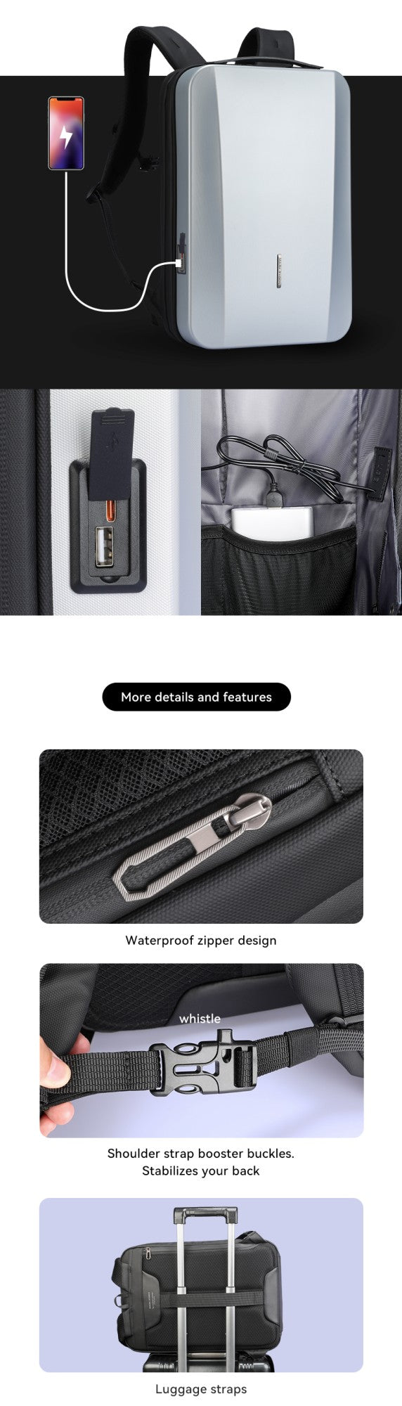 Mark Ryden ABS Anti-theft Outdoor Customised Laptop Bags Password Lock Travel Cycling motorcycle bags