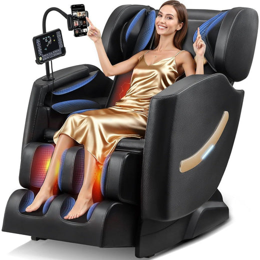 2025 Massage Chair, Zero Gravity Massage Chair Full Body Recliner w/Heat Therapy, 10 Fix Rollers, 20 Airbag, 6 Auto Mode, Extend