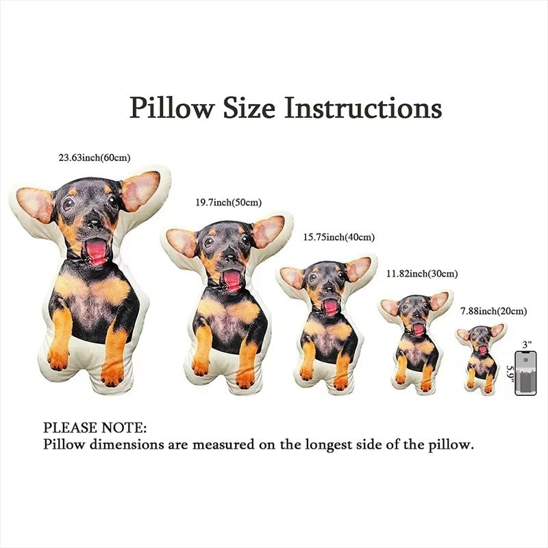 Winter New Photo Custom Pillow 3D-Printed Pet Dog Cat Cushion Cartoon Animal Pillow Sofa Bed Decors Unique Birthday Gifts