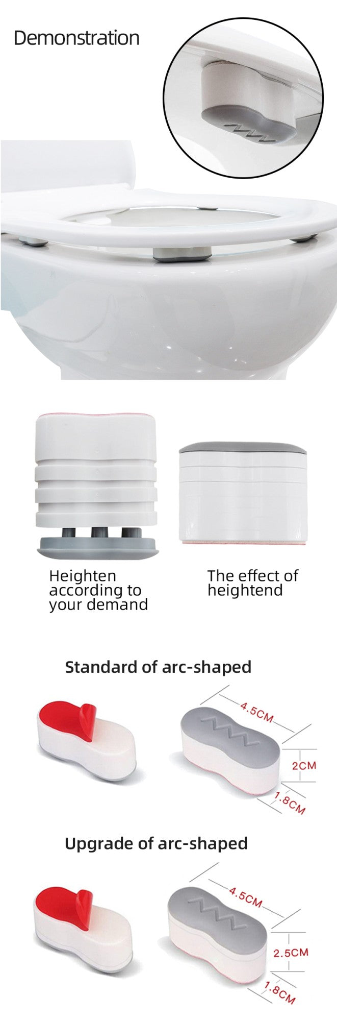 4pcs Universal Toilet Lid Cushion Anti-slip Gasket Toilet Seat Pad Buffers Stop Bumper Shock Absorber Bathroom Toilet Seat Kits