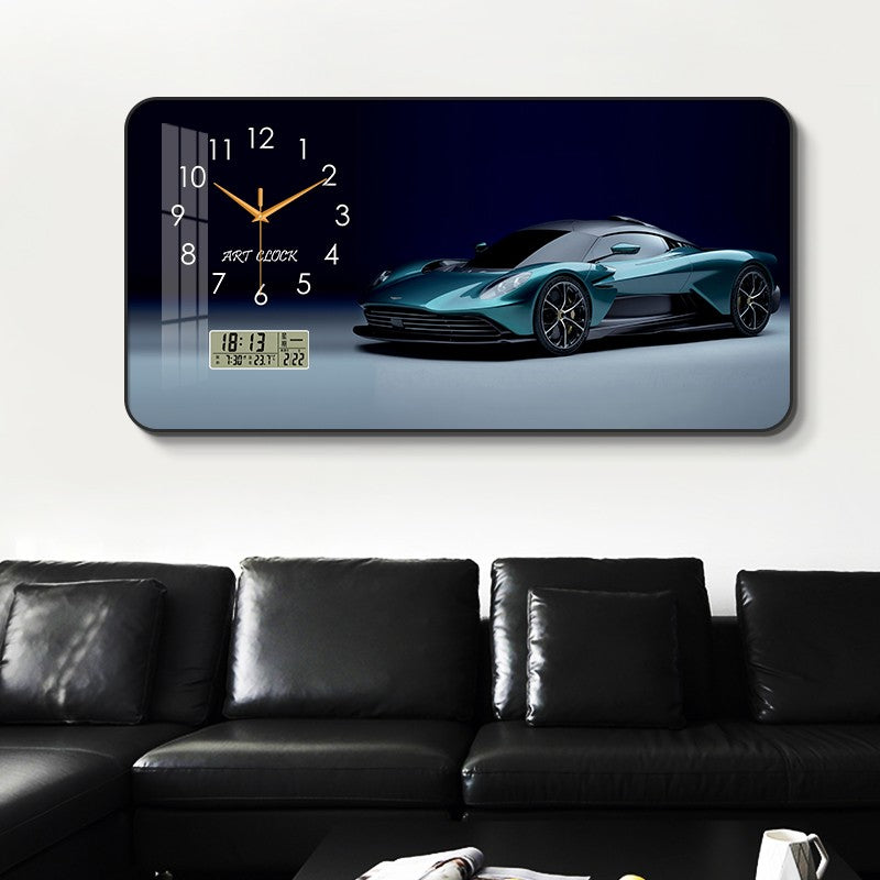 Car Clock Living Room Creative E-sports Room Silent Clock Auto Repair Beauty Shop Personality Art Decorative Painting Wall Clock