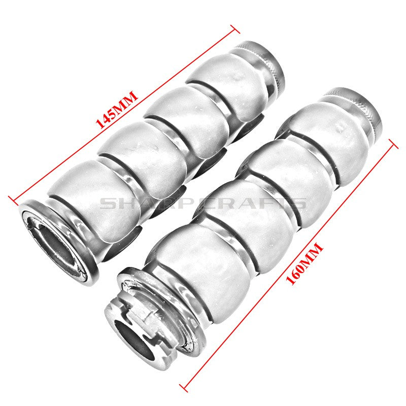 1" 25mm & 7/8'' 22mm Billet Rubber Flame Spike Hand Grips For Harley Honda Kawasaki Suzuki Yamaha Bikes Cruiser Chopper Custom