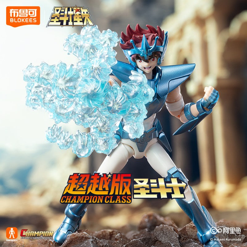 Blokees Saint Seiya Cygnus Hyoga Pegasus Seiya Knights of Zodiac Aquarius Camus Aries Mu Action Figures Anime Model Statue Toys