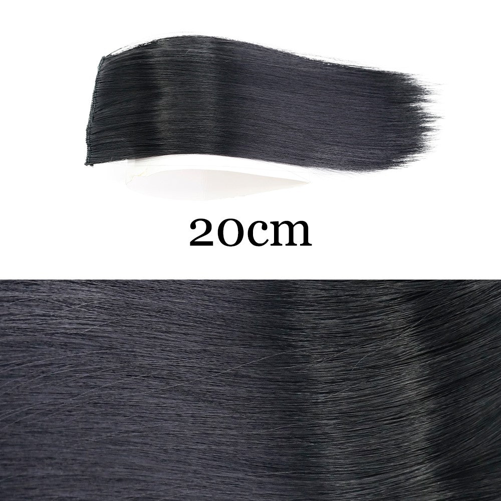 MERISI HAIR Synthetic Invisable Straight Hair Pads Clip In One Piece 2Clips Increase hair volume Hair Extensions Top Side Cover