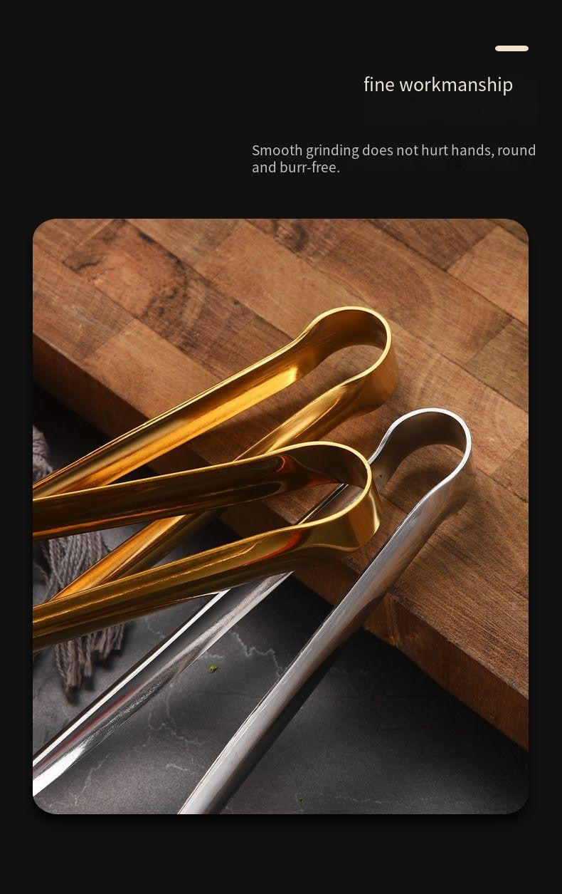 304 stainless steel barbecue tongs, extended barbecue tongs, steak tongs with teeth, food tongs