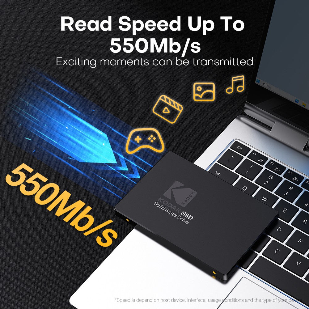 Kodak Ultra SSD 1T Sata 2.5 Inch Solid Disk High Speed 550Mb/s 512/128/256G HD SATA Disk Internal Hard Drive for Laptop Computer