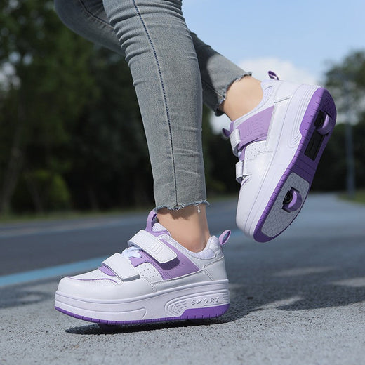 New Children's Roller Skates Boys Girls Double Wheel Unisex Roller Skates Shoes New Sneakers Outdoor Sports Casual Shoes