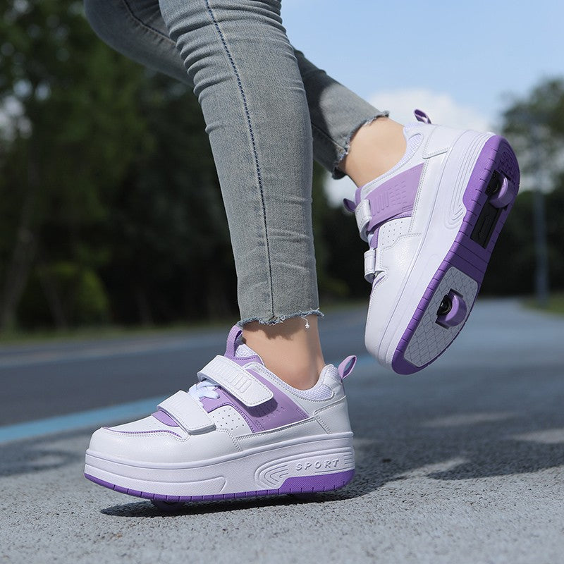 New Children's Roller Skates Boys Girls Double Wheel Unisex Roller Skates Shoes New Sneakers Outdoor Sports Casual Shoes