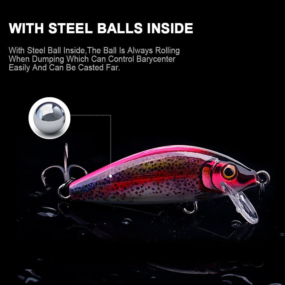 TREHOOK Jerkbait for Bass Trout Pike Sinking Minnow Fishing Lure 50mm 5g Hard Bait Wobblers Crankbait Artificial Fishing Tackle