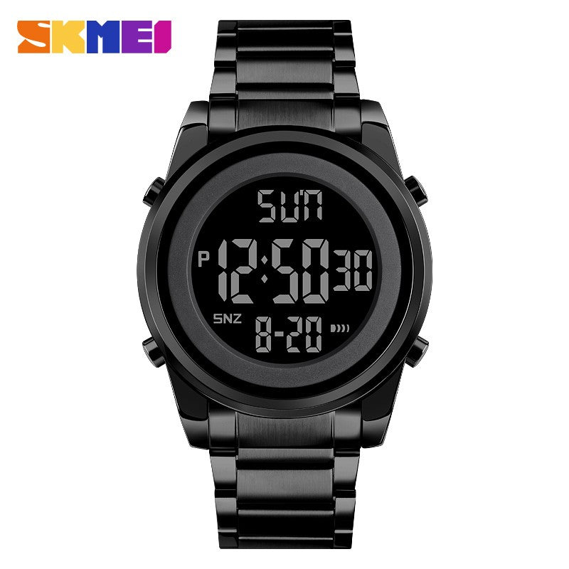 SKMEI Luxury Waterproof Watch for Men Stainless Steel Electronic Sports Digital Mens Wristwatches Man Clock Reloj Masculino 1611