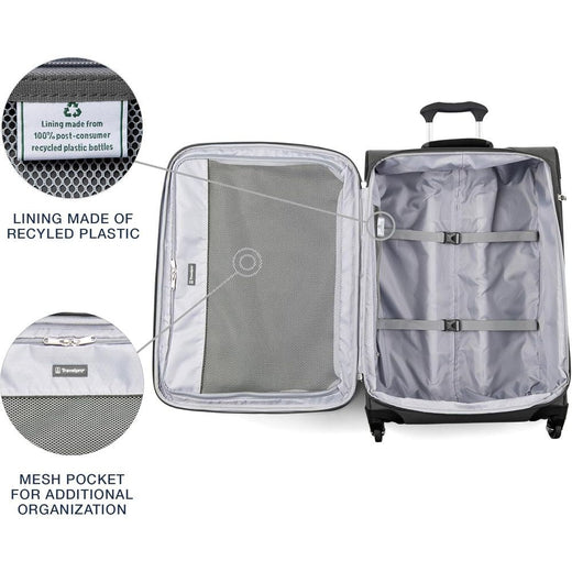 Expandable 2-Piece Carry-On Luggage Set with Spinner Wheels and Underseat Tote, Lightweight Suitcase for Men and Women, Shadow G